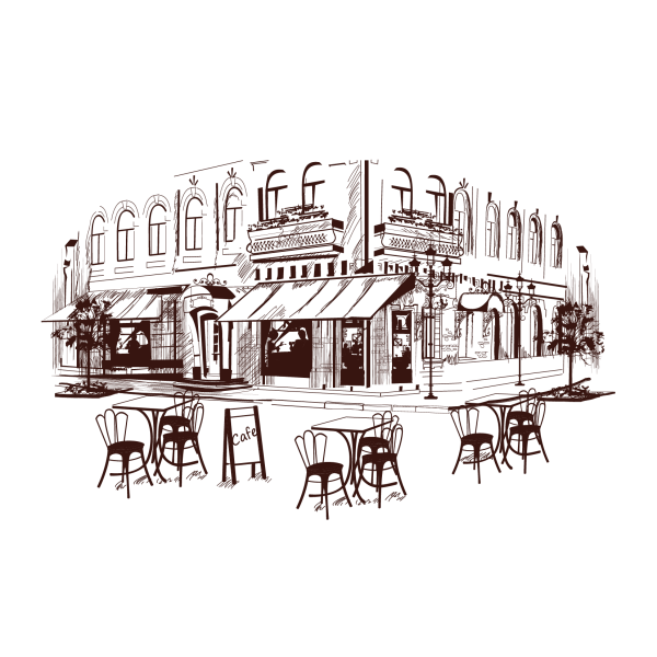 Кафе рисунок