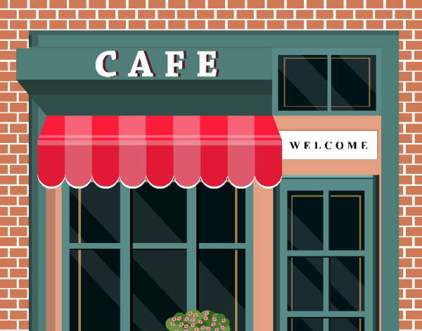 Кафе на прозрачном фоне