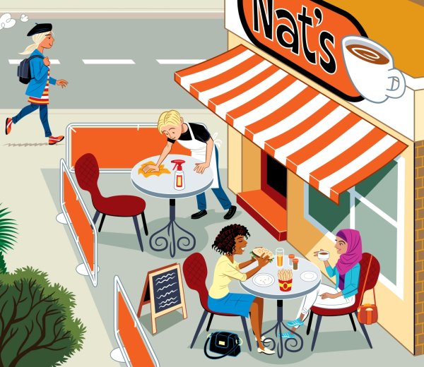 Романтический ужин вектор