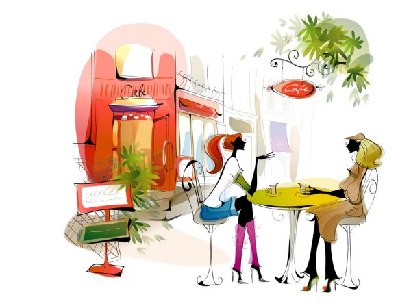 Векторная иллюстрация ресторан