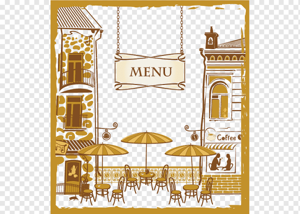 Фотообои в стиле уличного кафе