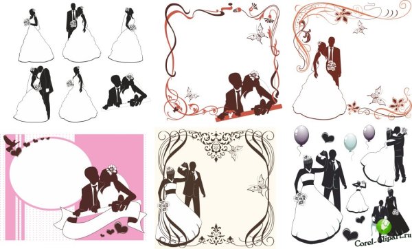 Векторный макет на свадьбу