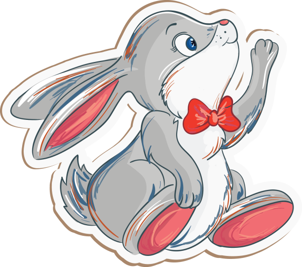 Зайчик рисунок