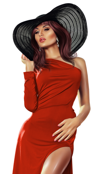 Женщина на прозрачном фоне