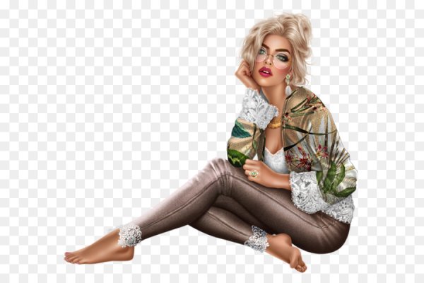 Девушка в шляпе на прозрачном фоне