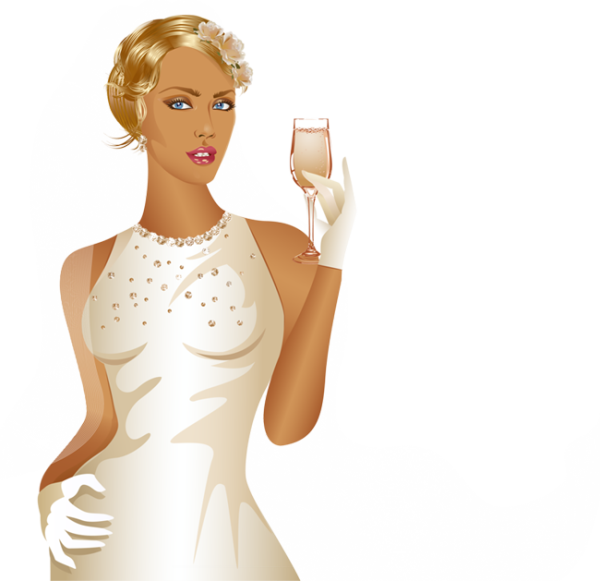 Девушка на прозрачном фоне