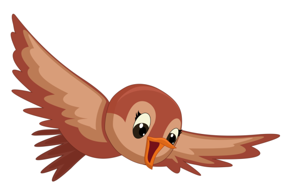 Птичка мультяшная