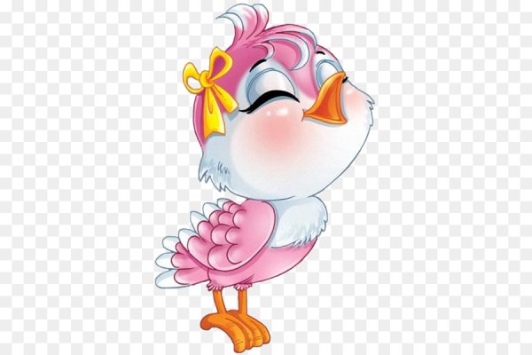 Птички разноцветные мультяшные