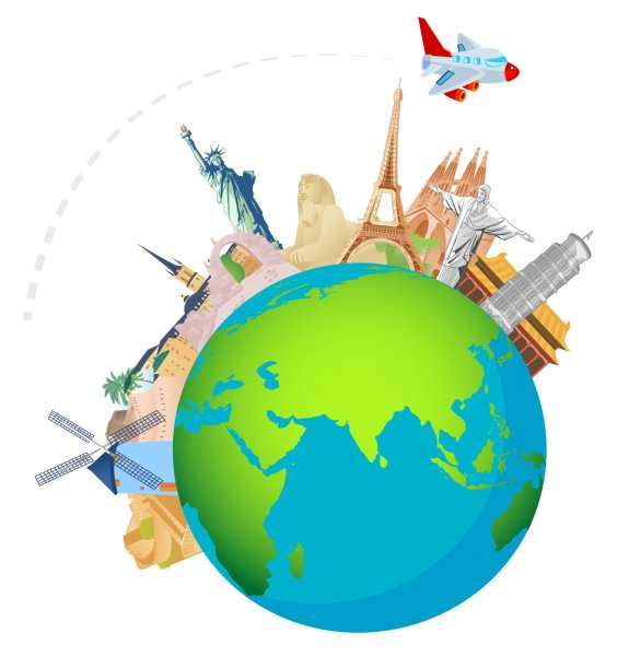 Путешествие на прозрачном фоне
