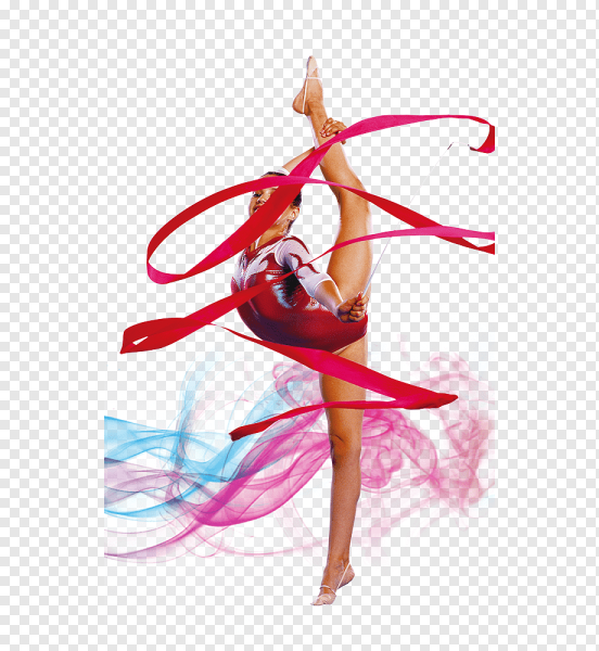 Девушка гимнастка с лентой