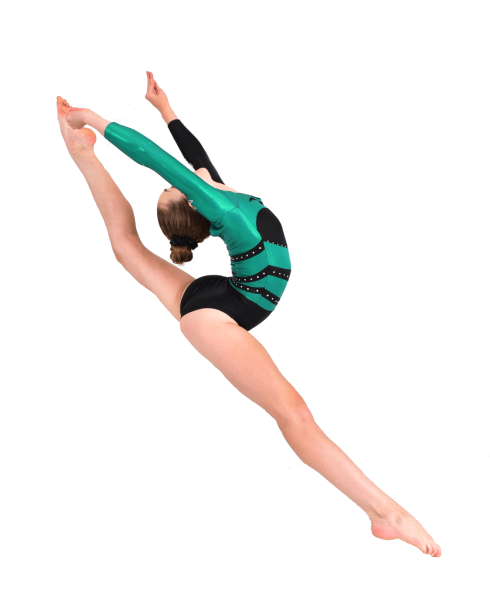 Гимнастка на белом фоне