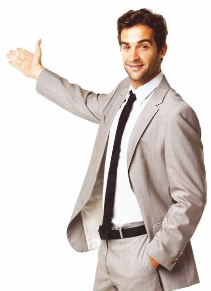 Человек на белом фоне