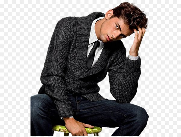 Парень красиво сидит