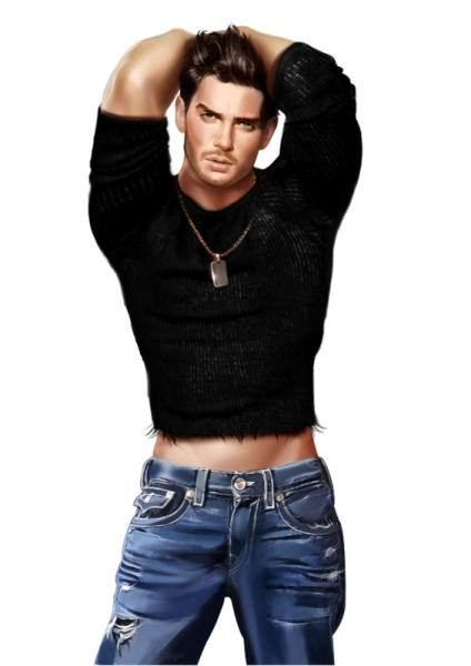 Мужчина на прозрачном фоне