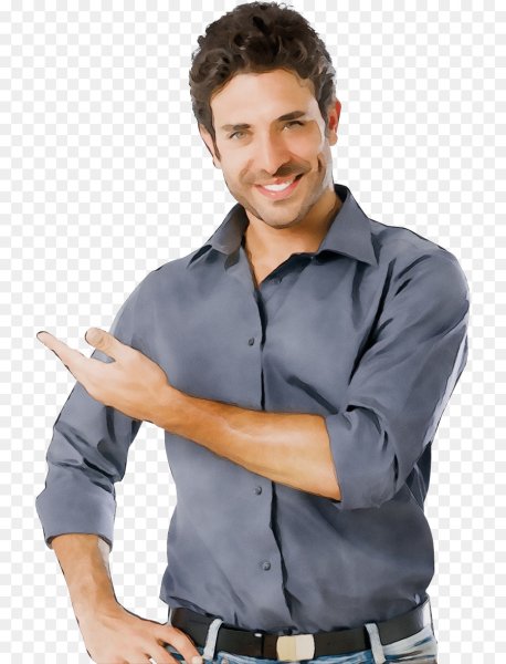 Человек облокотился