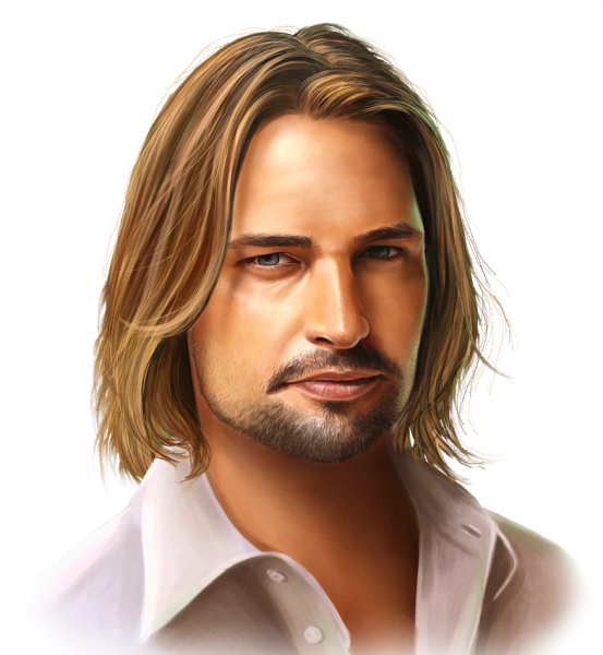 Портрет мужчина на прозрачном