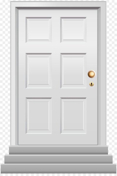 Дверь на прозрачном фоне