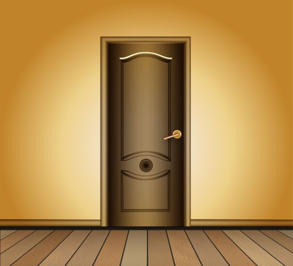 Дверь рисованная