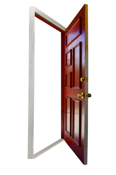 Дверь на прозрачном фоне