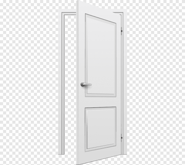 Белая дверь на белом фоне