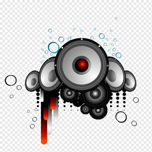 Музыкальная колонка на прозрачном фоне