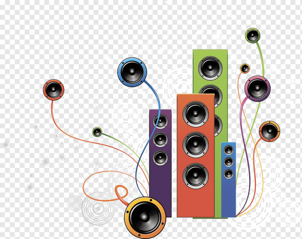 Музыкальная колонка нарисованная