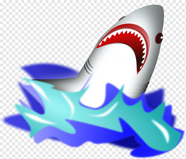 Акула на белом фоне для детей