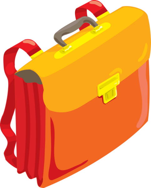 Портфель на белом фоне