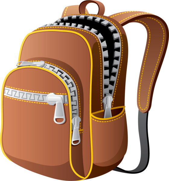 Школьный рюкзак на прозрачном фоне