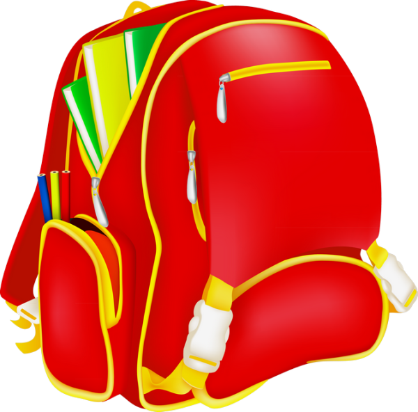 Школьный рюкзак на прозрачном фоне