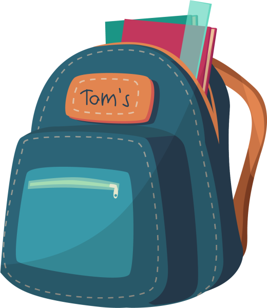 Школьные принадлежности акварель