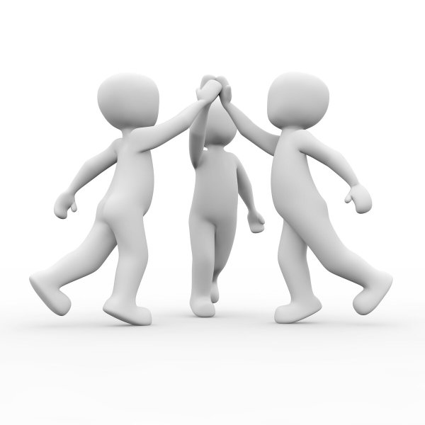 Человечек на белом фоне