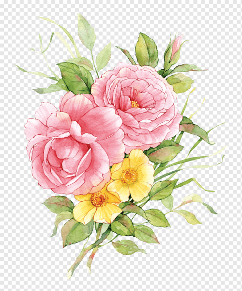 Прозрачные Акварельные цветы