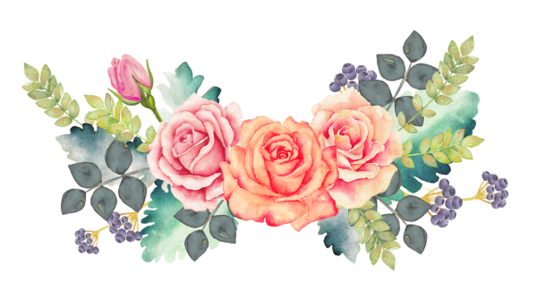 Цветочный уголок акварель