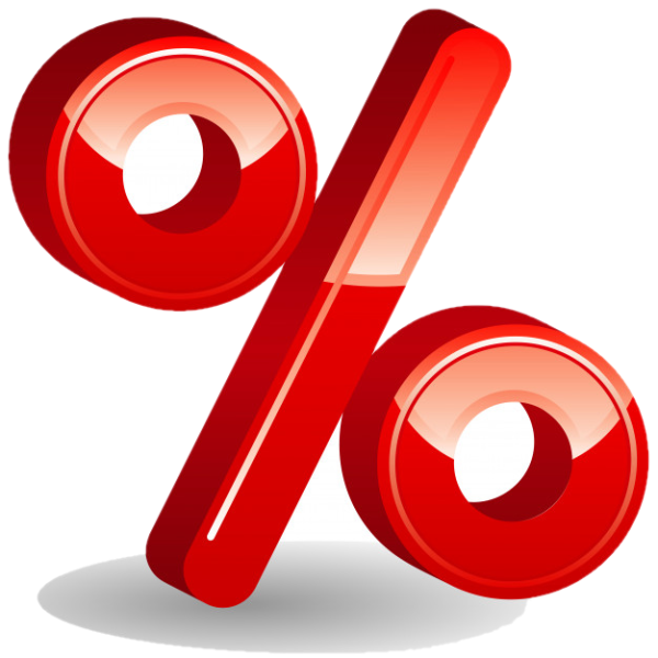 Процент на прозрачном фоне