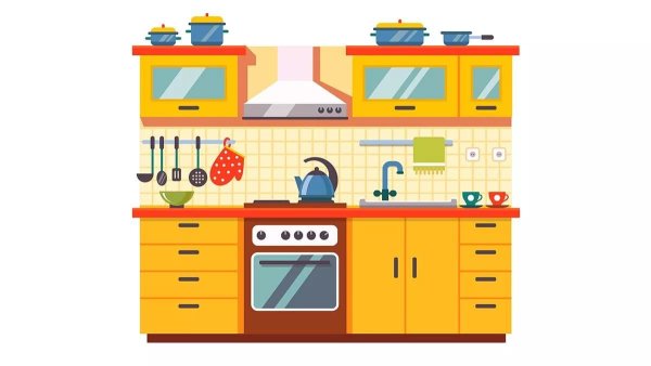 Мультяшный кухонный гарнитур