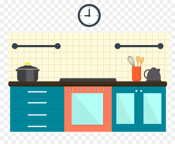 Кухонная мебель вектор