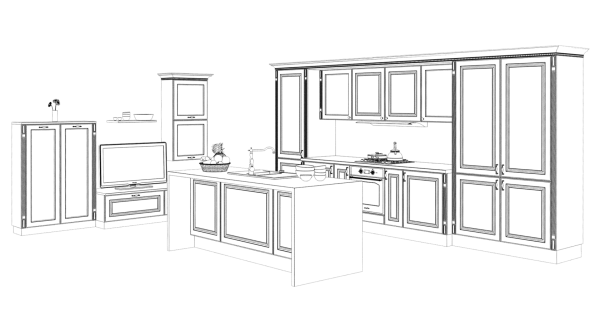 Мультяшный кухонный гарнитур