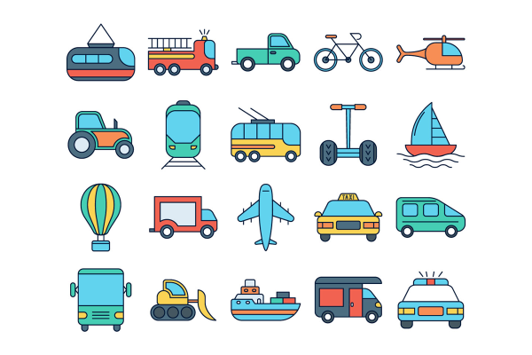 Набор иконок транспорт