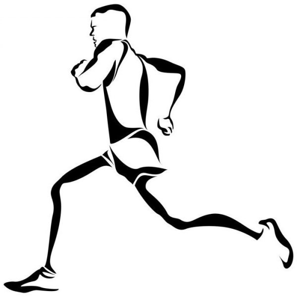 Силуэт бежащего человека