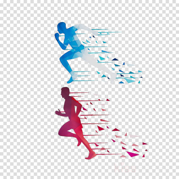 Силуэт спортсмена бегуна