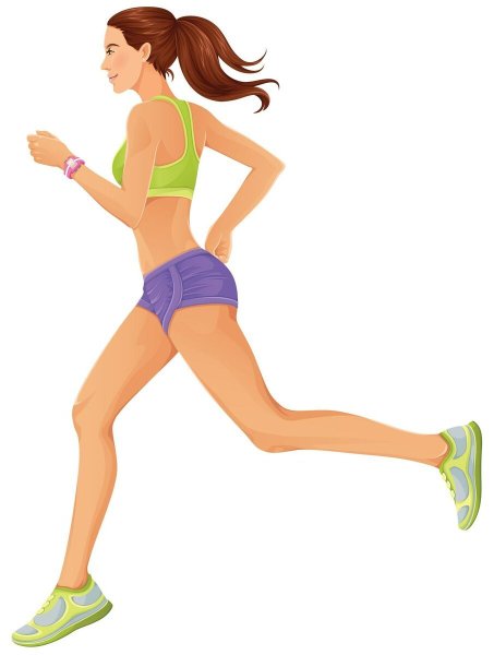 Девушка бежит