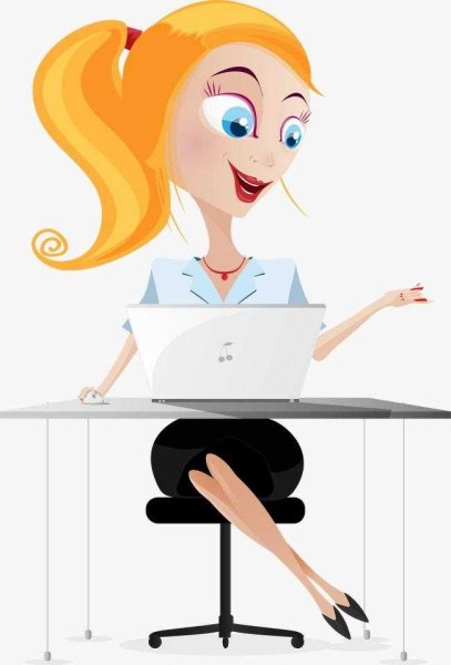 Мультяшный офисный работник