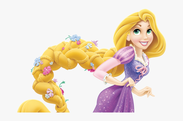 Рапунцель на белом фоне