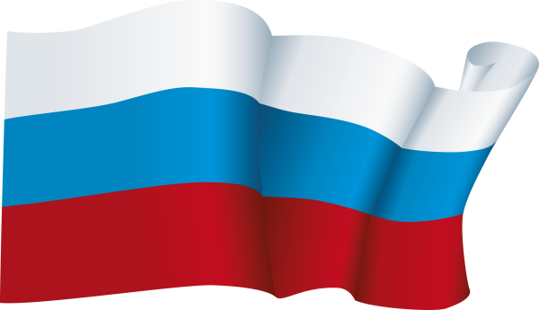 Российский флаг на прозрачном фоне