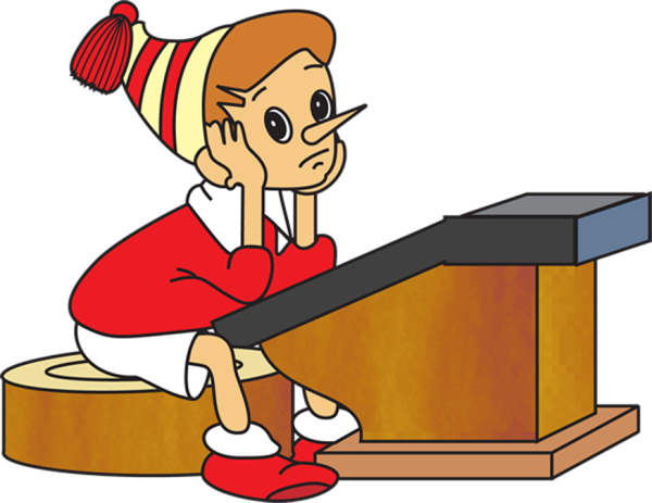 Буратино за партой