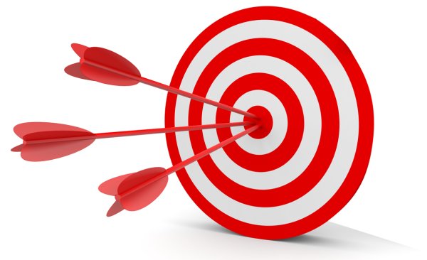 Цель на белом фоне