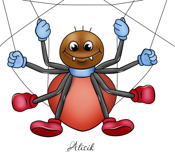 Изображение паука для детей
