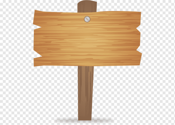 Деревянная табличка на ножке