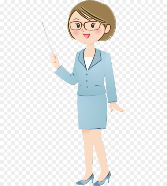 Учитель и дети на прозрачном фоне